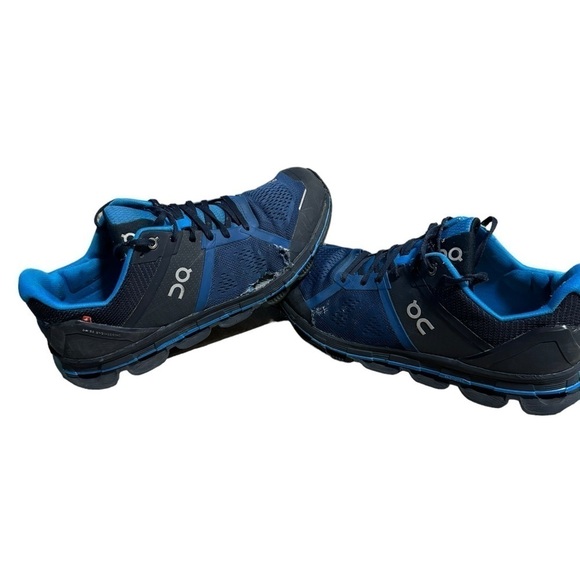 On Cloudace Running Shoes Men’s Navy Blue Running Shoes Size 9.5 Damaged See Pic - Picture 7 of 13